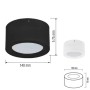 XXLED Plafoniera LED SANDRA-10 10W Bianco 4200K - vista tecnica