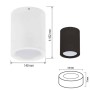 XXLED LED Aufbauleuchte SANDRA-10/XL Deckenleuchte 10W Weiss 4200K - technische Ansicht