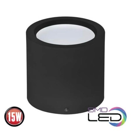 XXLED LED Aufbauleuchte SANDRA-15/XL Deckenleuchte 15W Schwarz 4200K