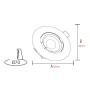 XXLED LED Einbaustrahler PETRA 6W Dimmbar Chrom 3Stk - technische Ansicht