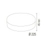 XXLED LED Aufbauleuchte CARLA-32 32W Weiss - Detailansicht
