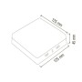 XXLED Plafonnier LED carré 13x13cm CARLA/SQ-16 16W Blanc - vue détaillée