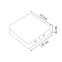 XXLED LED Aufbauleuchte 17x17cm CARLA-24/SQ 24W Weiss - Detailansicht