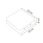 XXLED LED Aufbauleuchte 23x23cm CARLA-32/SQ 32W Weiss - Detailansicht