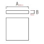 XXLED LED Aufbauleuchte 30x30cm CARLA-48/SQ 48W Weiss - technische Ansicht