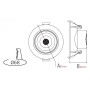 XXLED LED-Einbau-Downlight IP65 wasserdicht MELODY 5W Weiss 3-tlg - technische Ansicht