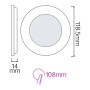 XXLED Pannello LED incasso SLIM-6 6W ⌀118,5mm Nero - vista dettagliata