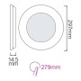 XXLED Pannello a incasso LED SLIM-24 24W ⌀297mm Bianco - vista dettagliata