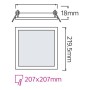 XXLED Pannello LED incasso SLIM/Sq-18 18W - vista tecnica