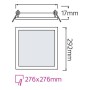 XXLED Einbau-LED-Panel SLIM/Sq-24 24W - technische Ansicht