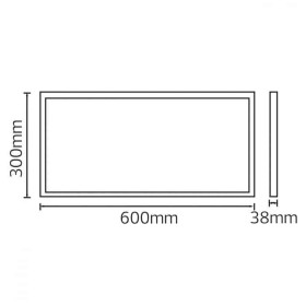 60x30cm LED Flächenbeleuchtung PROTEUS-36 36W schwarz