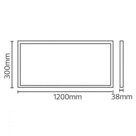 120x30cm LED Flächenbeleuchtung PROTEUS-48 48W schwarz