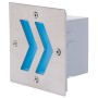 XXLED Led Einbauleuchte ONIKS 3W 105x105 mm blau - technische Ansicht