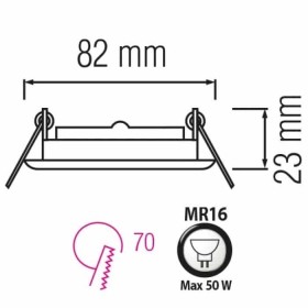 Einbaustrahler MR 16 LAVENDER schwarz
