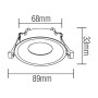 XXLED Wasserdichte Downlight-Armatur KAKTUS-R IP65 GU10 Schwarz - Detailansicht