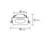 XXLED Wasserdichte Downlight-Armatur KAKTUS-S IP65 GU10 Weiss - Detailansicht