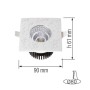 XXLED LED Einbaudownlight JESSICA 6W IP65 Wasserdicht Weiss 4200K - Detailansicht