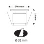 XXLED LED EinbauDownlight LAURA 1W 4200K Matt Chrom - Detailansicht