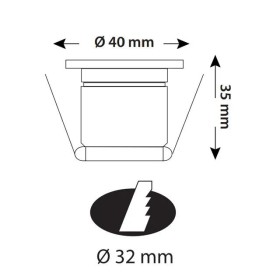 LED EinbauDownlight LAURA 1W 4200K Matt Chrom