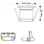 XXLED LED Mini Spotlampe SILVIA 1W Weiss Rund Chrom 4200K - Detailansicht