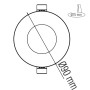XXLED LED Einbaustrahler VANESSA-5 5W 6400K Weiss - technische Ansicht