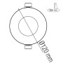 XXLED LED Einbaustrahler VANESSA-10 10W 6400K Weiss - technische Ansicht