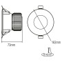 XXLED Led Einbaustrahler LUCIA-30 30W 6400K Weiss - technische Ansicht