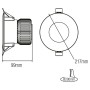 XXLED Led Einbaustrahler LUCIA-40 40W 6400K Weiss - technische Ansicht