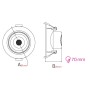 XXLED LED Recessed Downlight NORA PRO-5 5W Black 3CCT 3000K-4500K-6000K - Produktansicht