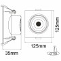 XXLED LED Einbaustrahler MAYA-12 12W 6400K - Detailansicht