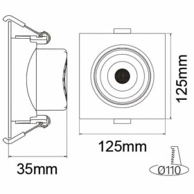 LED Einbaustrahler MAYA-12 12W 6400K