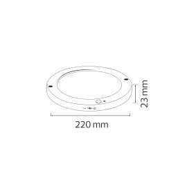 LED Tag&Nacht&Bewegungsmelder Einbauleuchte MARTHA-18 18W Schwarz 6400K