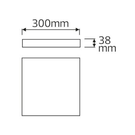 LED Aufbauleuchte 30x30cm SOFIA/S-48W eckig, weiß, 6400K