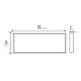 XXLED 30x120cm LED-Hintergrundbeleuchtung TAURUS-48 48W 6400K