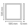 XXLED Pannello LED cornice luminosa 60x60cm CAPELLA-48 48W 6400K - vista dettagliata