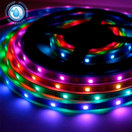 XXLED 5m LED-Streifen REN/RGB RGB 4,8W 12V IP65 Wasserdicht