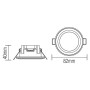 XXLED LED Einbaustrahler Einbau PARKER-5 5W 4200K schwarz - technische Ansicht