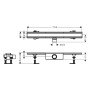 Ensemble complet de caniveau de douche hansgrohe RainDrain Compact 70 cm pour installation standard - photo produit