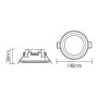 XXLED LED Einbaustrahler Einbau CARTER-12 12W 4200K schwarz - Detailansicht