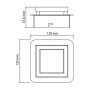 XXLED Plafoniera LED LIKIA-1 5W Cromo 4000K - vista dettagliata
