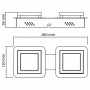 XXLED Plafoniera LED LIKIA-2 2x5W Cromo 4000K - vista dettagliata