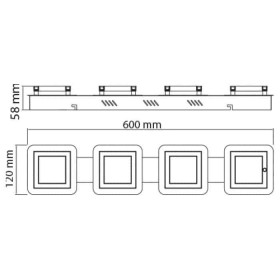 LED Deckenleuchte LIKIA-5 5x5W Chrom 4000K