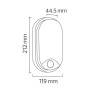 XXLED LED Wandleuchte HECTOR-10 mit Dämmerungs- und Bewegungssensor 10W 4200K Weiss - Detailansicht