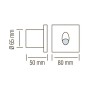 XXLED Luminaire encastré d'escalier LED ZUMRUT 3W chromé - vue détaillée