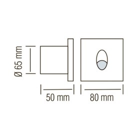 LED Treppeneinbauleuchte ZUMRUT 3W chrom