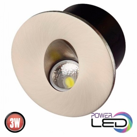 XXLED LED-Einbau-Treppenhausleuchte RUBY 3W Chrom