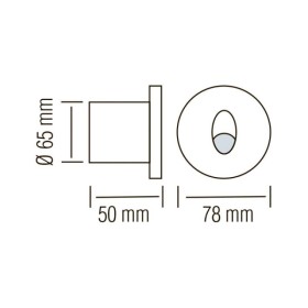 LED-Einbau-Treppenhausleuchte RUBY 3W Chrom