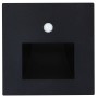 XXLED LED-Einbauleuchte für Treppenhäuser mit PIR-Sensor DIAMOND 1W SCHWARZ 4200K 110-265V
