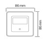 XXLED LED-Einbauleuchte für Treppenhäuser mit PIR-Sensor DIAMOND 1W SCHWARZ 4200K 110-265V - technische Ansicht