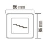 XXLED Plafoniera a LED per scale con sensore a microonde QUARTZ 2W BIANCO 4000K 110-265V - immagine prodotto